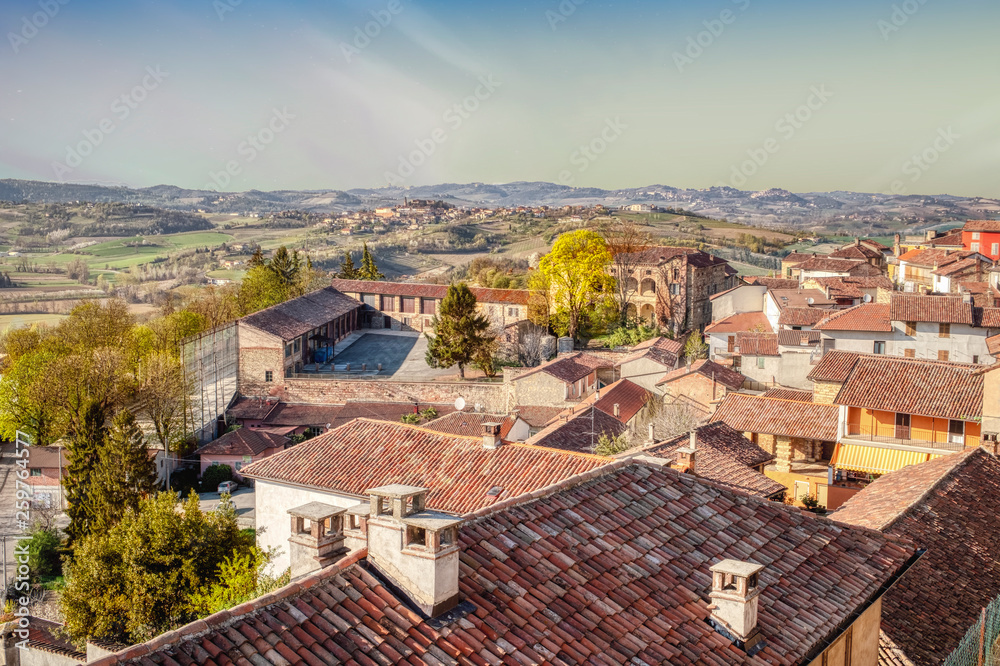 Vignale Monferrato panorama. Color image