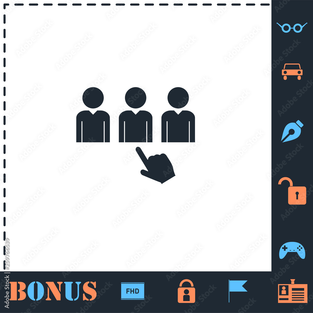 Fototapeta premium Recruitment icon flat