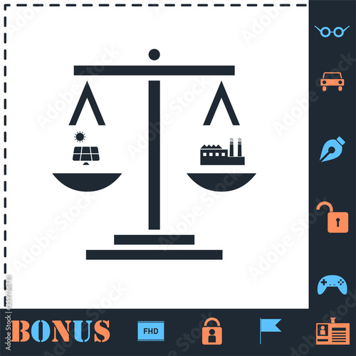 Eco concept icon flat