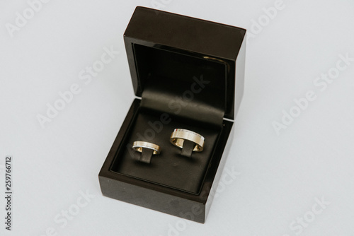 wedding rings in a box