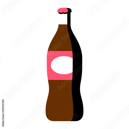 Cartoon Soda Bottle Icon Isolated On White Background