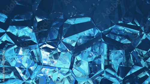 Dark Blue Abstract Crystal Background photo