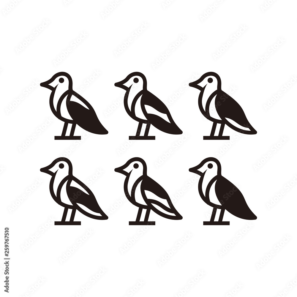 Naklejka premium Bird vector logo collection