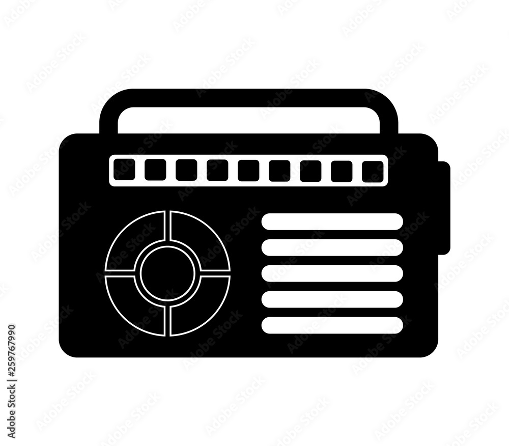Radio icon vector 