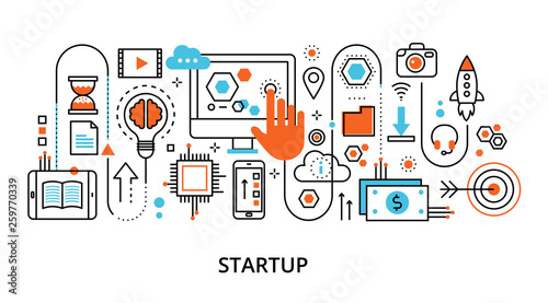 Concept of startup project and innovation development