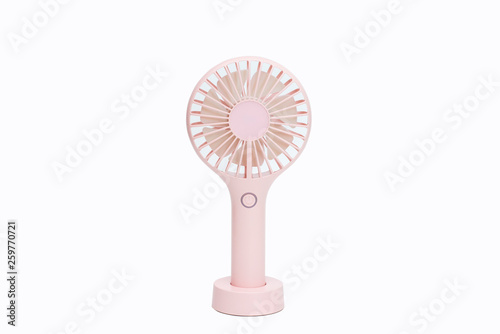 Small fan for carry on hand with clipping path