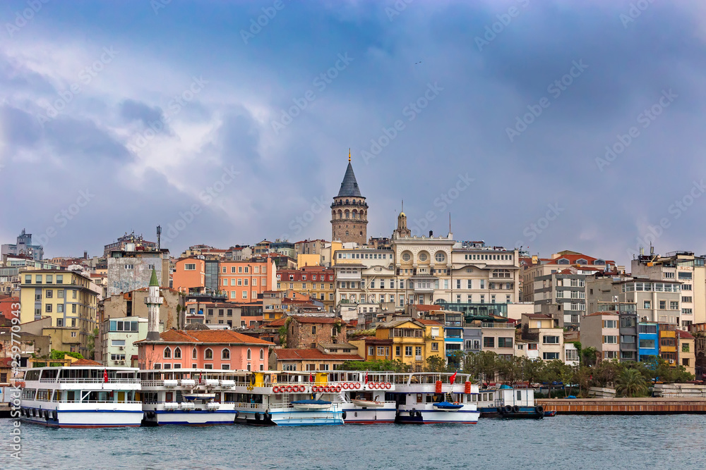 Istanbul and Galata Tower from the Golden Horn