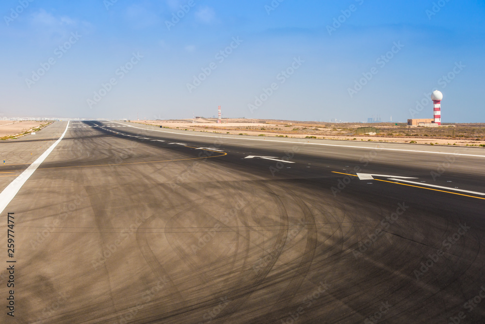 the runaway at Fuerteventura airport