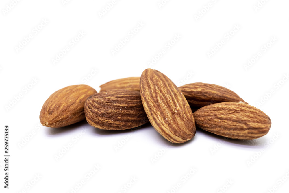 almonds isolated on white background almonds isolated on white background