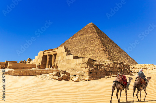 The Pyramid of Cheops and the Mastaba of Seshemnefer IV  Giza  Egypt