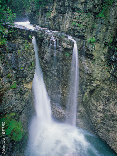 Upper falls of Johnston Canyon, Banff National Park, Alberta, Canada photo