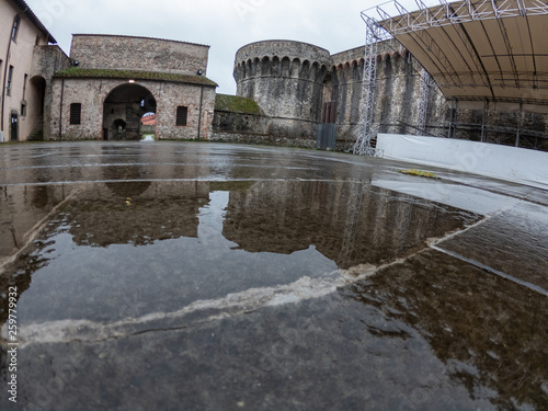 The Citadel fortress of Firmafede in Sarzana Italy, backyard view photo