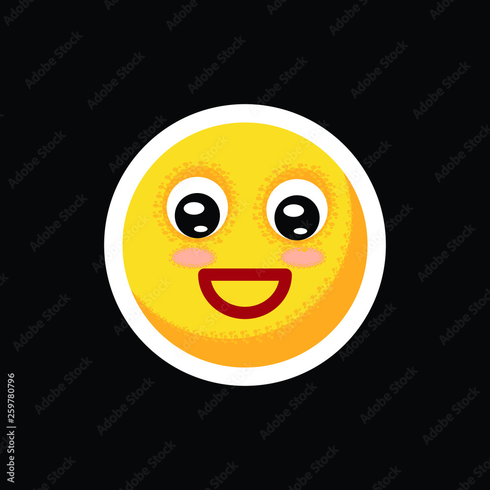 Fototapeta premium Smiley.Face with emotions. Icon. On separate layers. Vector illustration.