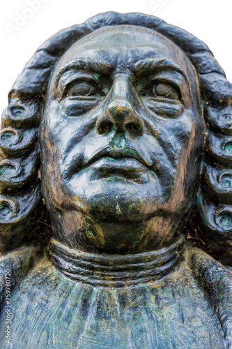 Alte Statue von Johann Sebastian Bach in Weimar, Deutschland