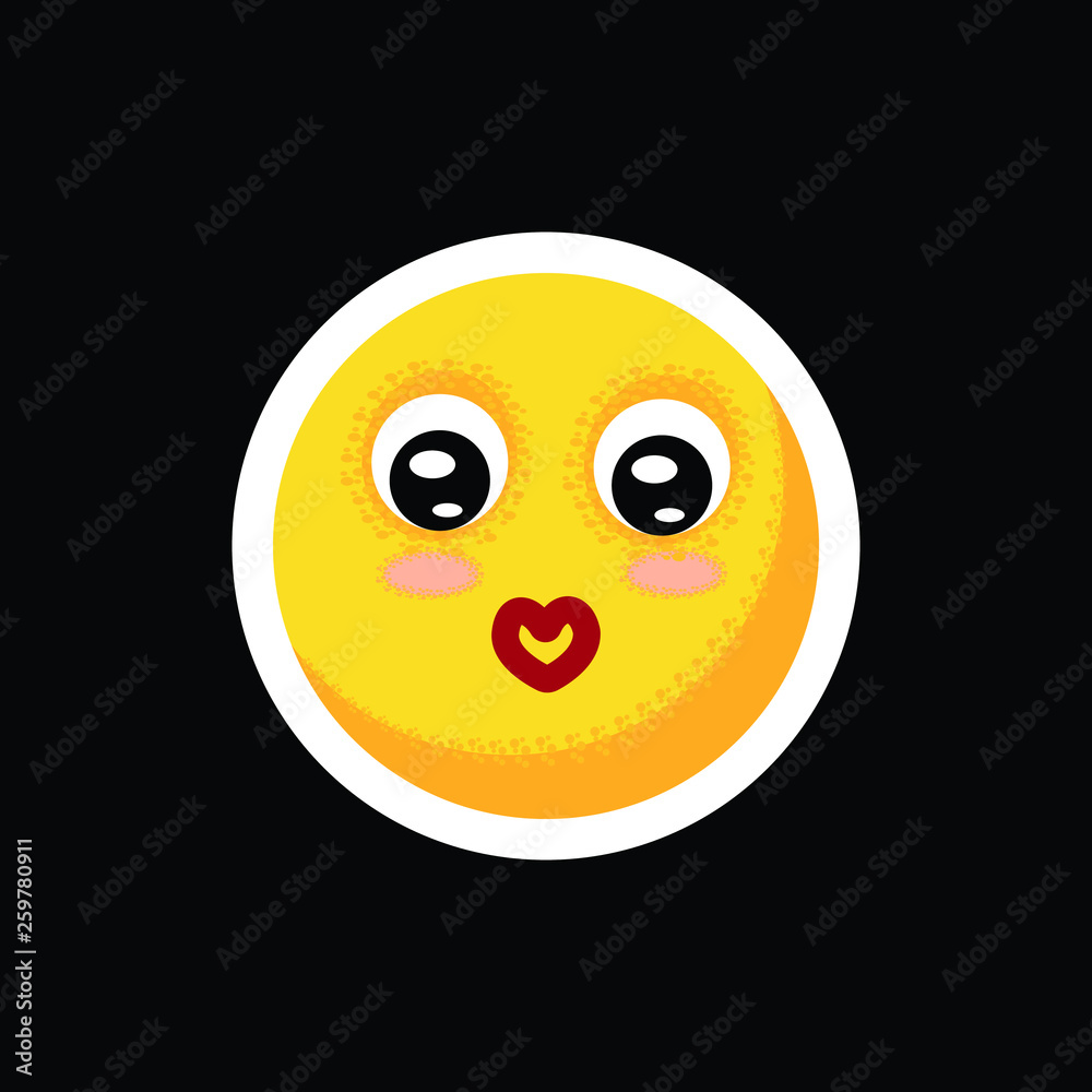 Fototapeta premium Smiley.Face with emotions. Icon. On separate layers. Vector illustration.