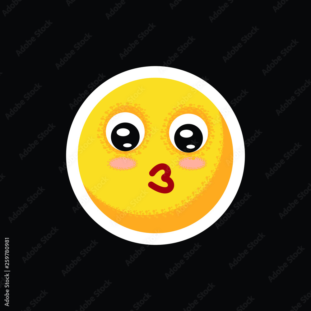 Fototapeta premium Smiley.Face with emotions. Icon. On separate layers. Vector illustration.