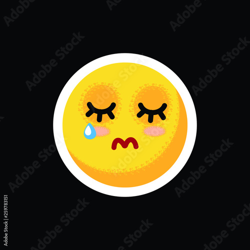 Smiley.Face with emotions. Icon. On separate layers. Vector illustration.