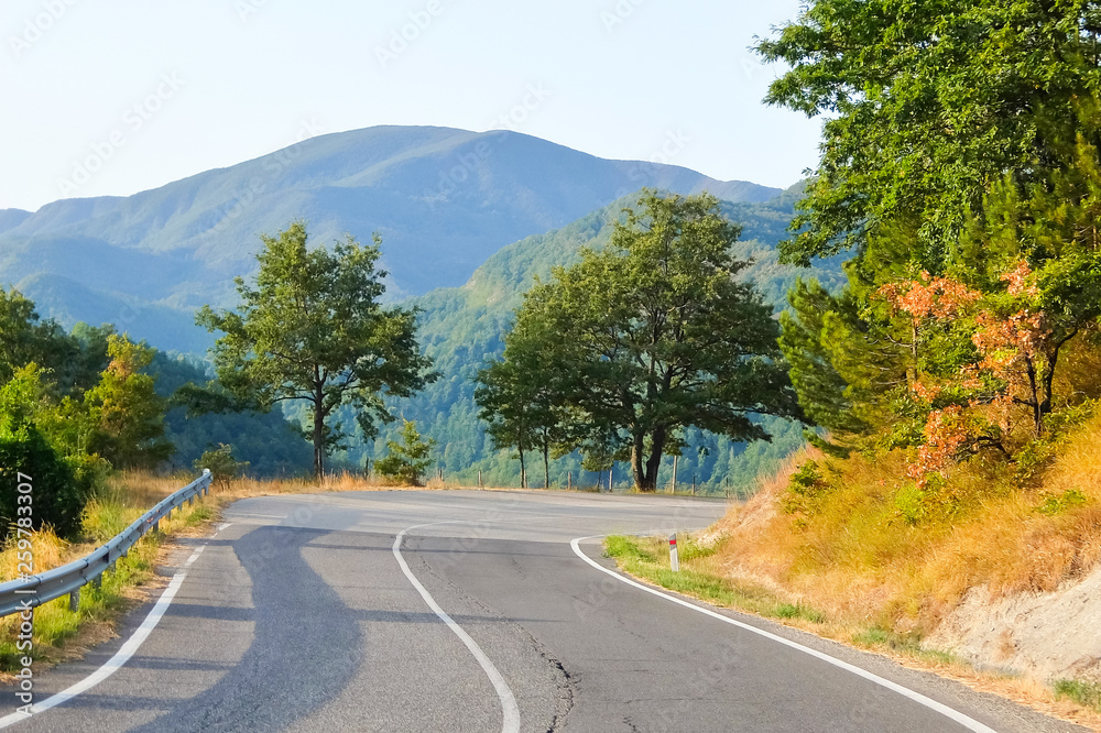 Mountain road in Italy Mountain road in Italy