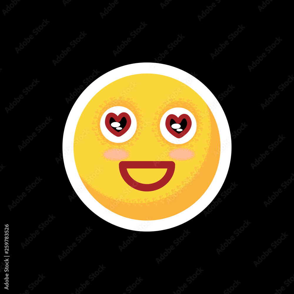 Fototapeta premium Smiley.Face with emotions. Icon. illustration.