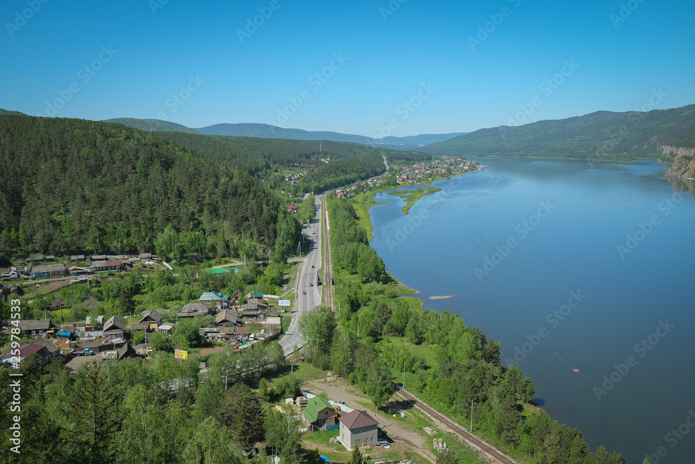 big river Yenisei Siberian river