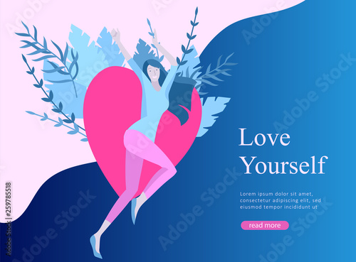 Web page design template for beauty dreams, International Womens Day, girls power, wellness, body care, healthy life, design vector illustration concept for website and mobile website development