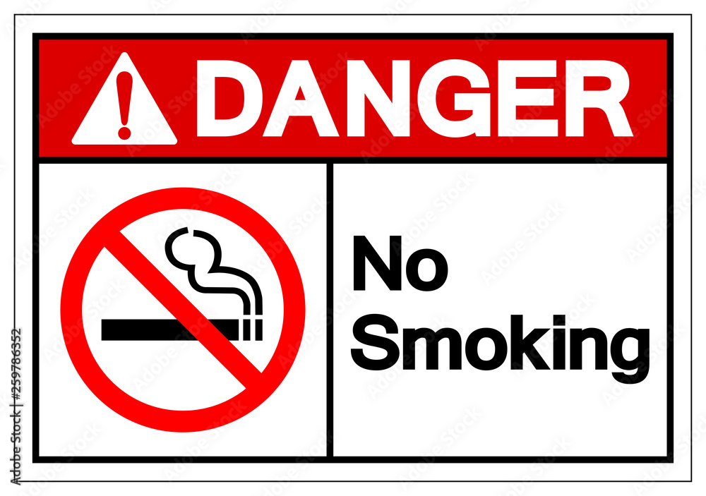 Danger No Smoking Symbol Sign, Vector Illustration, Isolate On White Background Label .EPS10 Danger No Smoking Symbol Sign, Vector Illustration, Isolate On White Background Label .EPS10