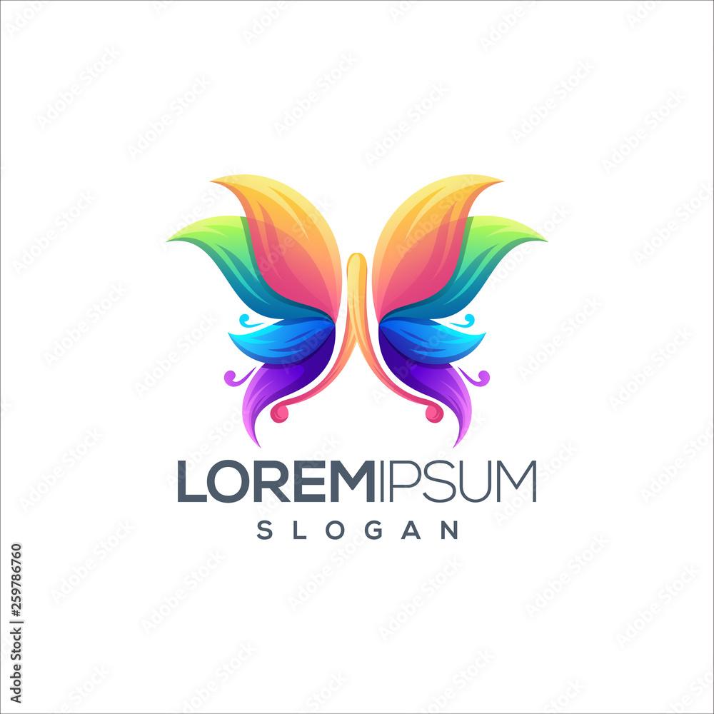 awesome butterfly logo design design vector