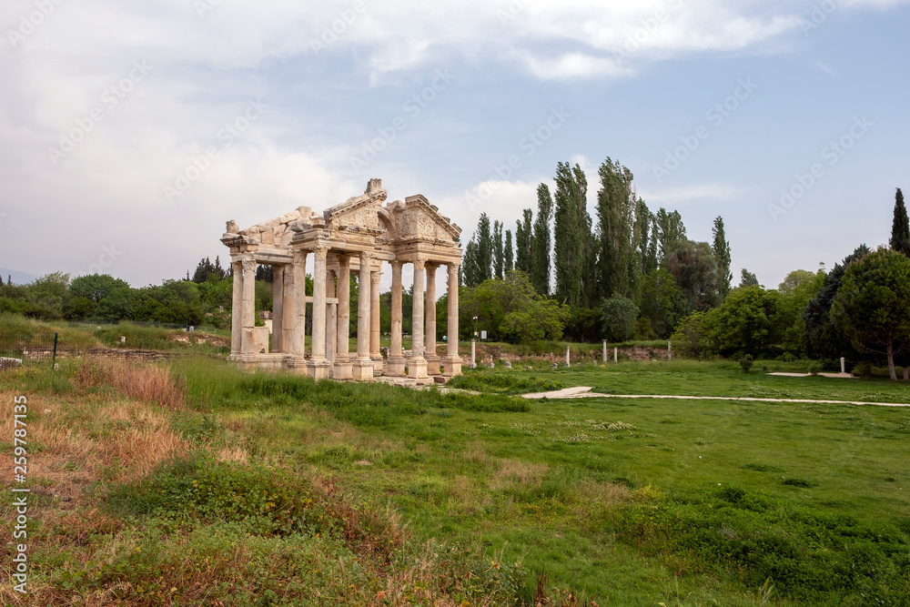 Tetrapylon Gate of Aphrodisias ancient city, Turkey