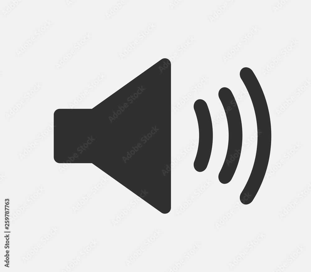 Sound icon isolated on white background. Vector illustration. Sound icon isolated on white background. Vector illustration.