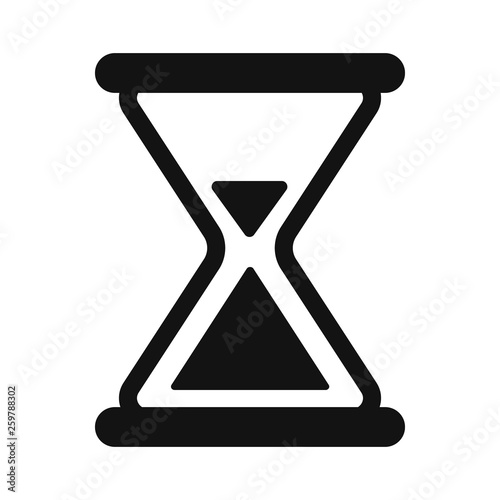 Hourglass icon isolated on white background. Vector illustration.