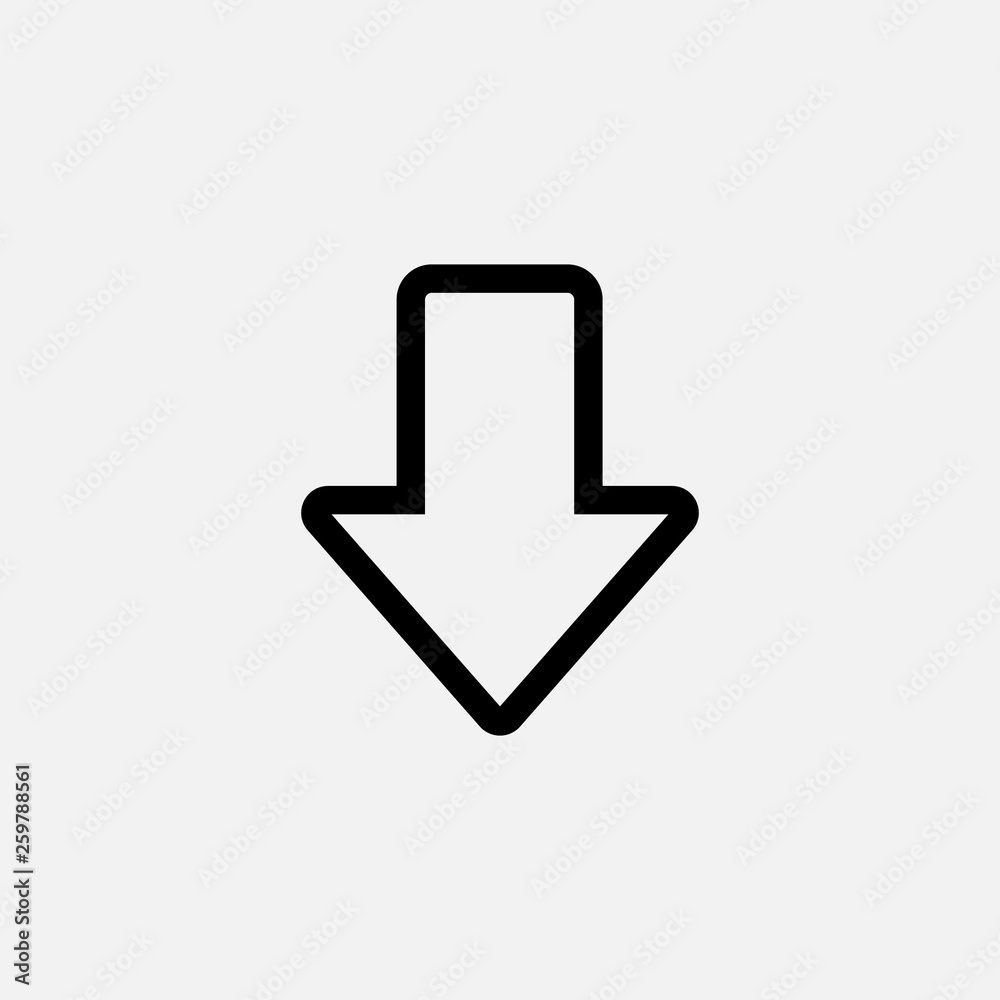 Arrow icon isolated on white background. Vector illustration. Arrow icon isolated on white background. Vector illustration.
