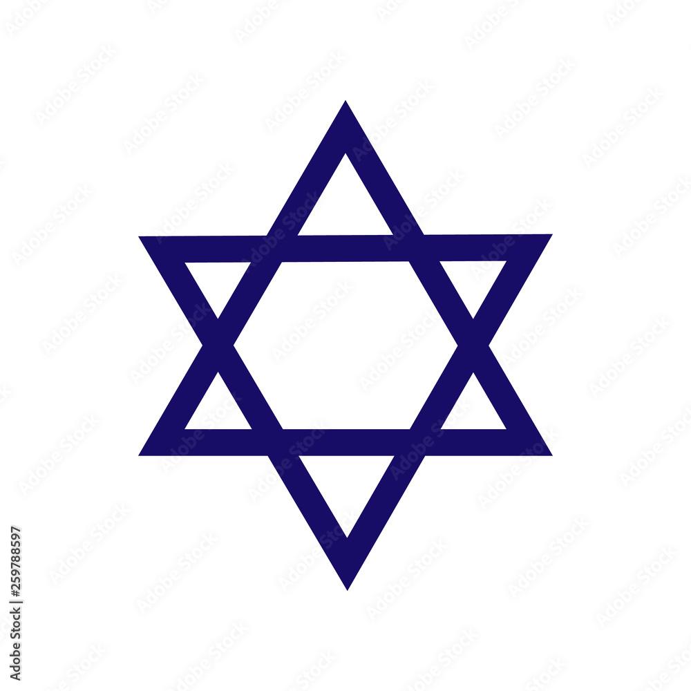 Israel star icon isolated on white background. Vector illustration. Israel star icon isolated on white background. Vector illustration.