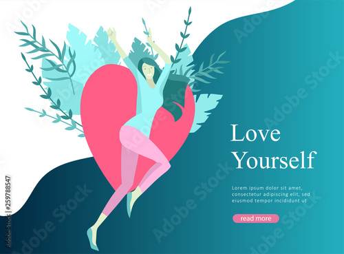 Web page design template for beauty dreams, International Womens Day, girls power, wellness, body care, healthy life, design vector illustration concept for website and mobile website development