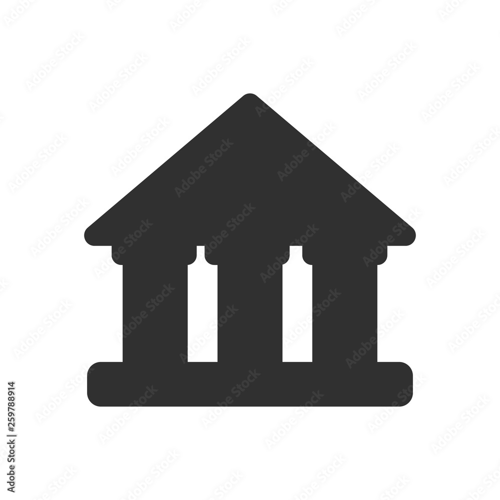 Bank Icon isolated on white background. Vector illustration. Eps 10. Bank Icon isolated on white background. Vector illustration. Eps 10.