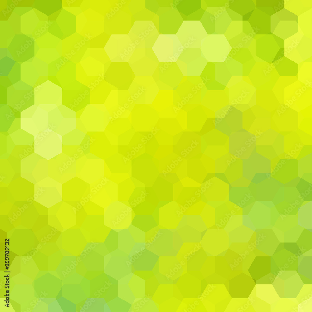 Background of green, yellow geometric shapes. Mosaic pattern. Vector EPS 10. Vector illustration