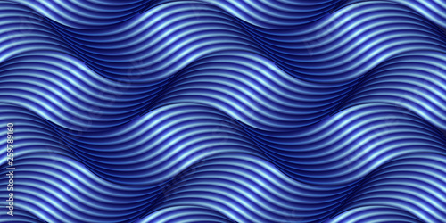 Abstract pattern of geometric waves. The effect of movement and infinity.