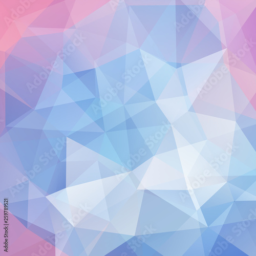Fototapeta Naklejka Na Ścianę i Meble -  Background of pink, blue geometric shapes. Pastel mosaic pattern. Vector EPS 10. Vector illustration