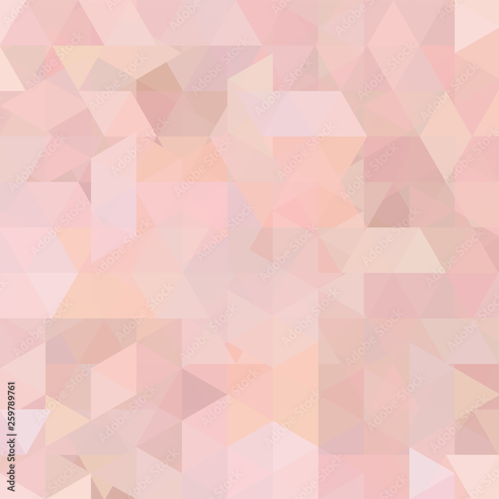 Background of pastel pink geometric shapes. Abstract triangle geometrical background. Mosaic pattern. Vector EPS 10. Vector illustration