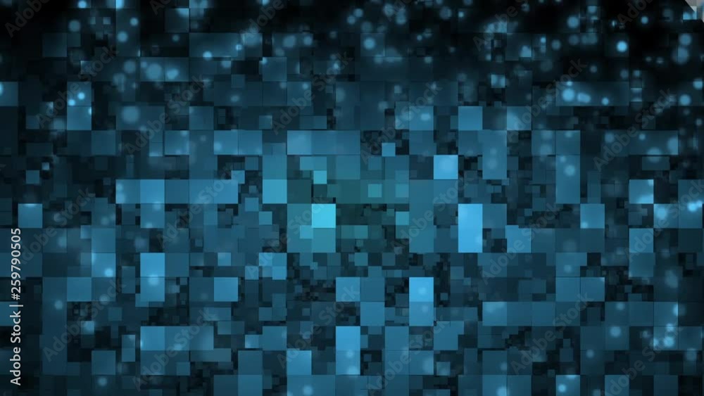 Blue pixel background with overflow and glow Blue pixel background with overflow and glow