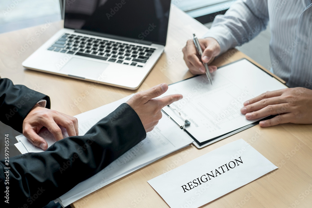 Employer boss sending a remuneration letter to businessman in order to