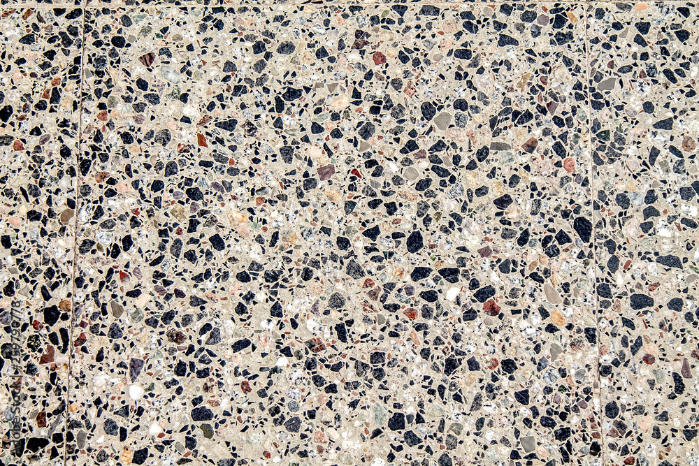 Fototapeta premium Concrete floor with marble chips as background