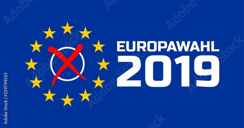 Europawahl 2019 Vektor Illustration