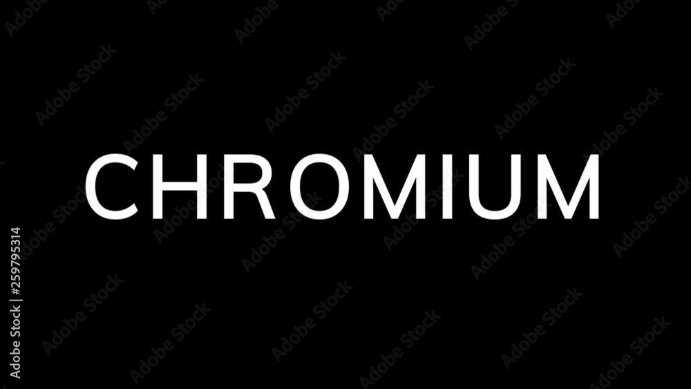 From the Glitch effect arises Element of periodic table CHROMIUM. Then the TV turns off. Alpha channel Premultiplied - Matted with color black From the Glitch effect arises Element of periodic table CHROMIUM. Then the TV turns off. Alpha channel Premultiplied - Matted with color black