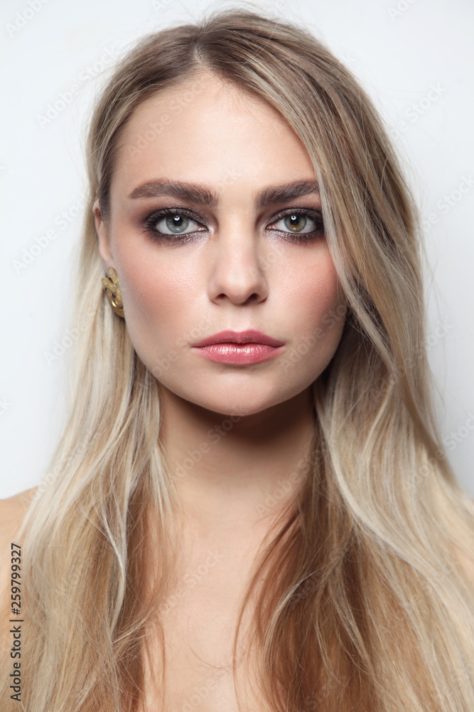 Young beautiful woman with smoky eye make-up Young beautiful woman with smoky eye make-up
