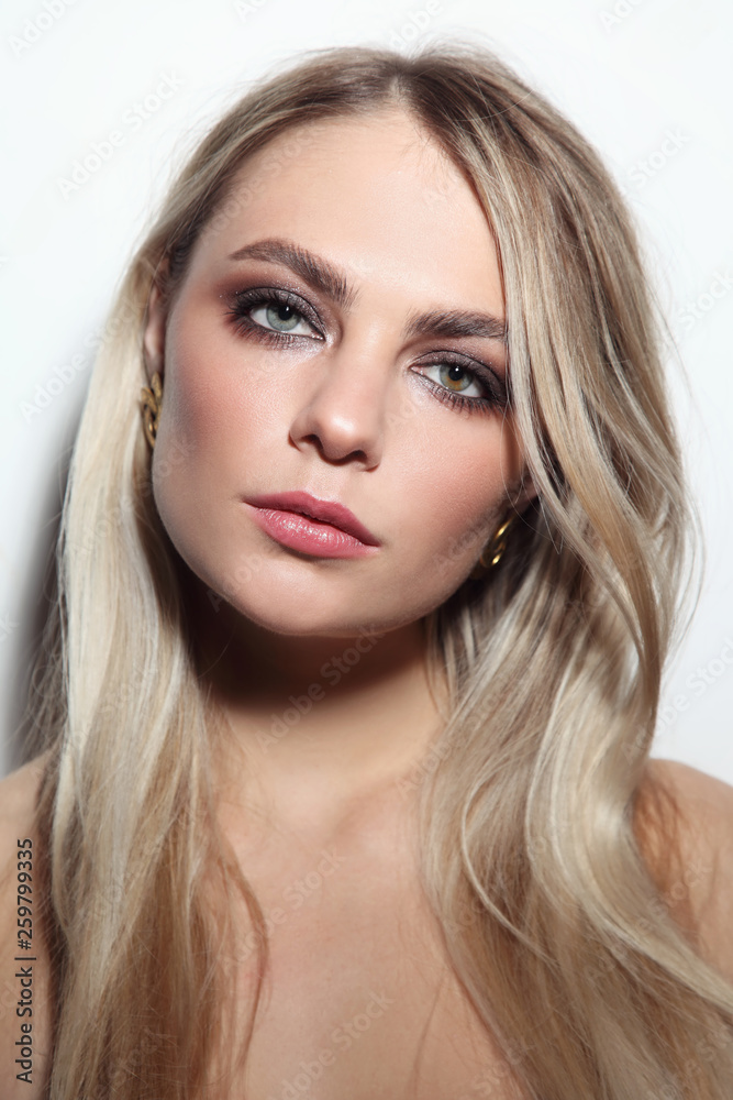 Young beautiful woman with smoky eye make-up Young beautiful woman with smoky eye make-up