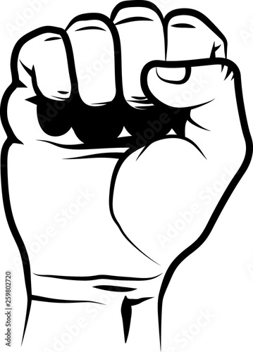 isolated clenched fist