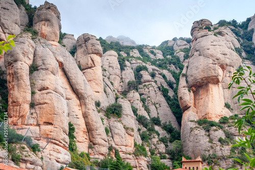 Montserrat is a mountain near Barcelona, SPAIN