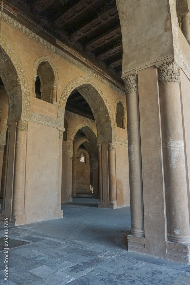 Cairo, Egypt: Arches of the Mosque of Ibn Tulun (879 AD) -- the oldest in Cairo surviving in its original form and the largest in land area.