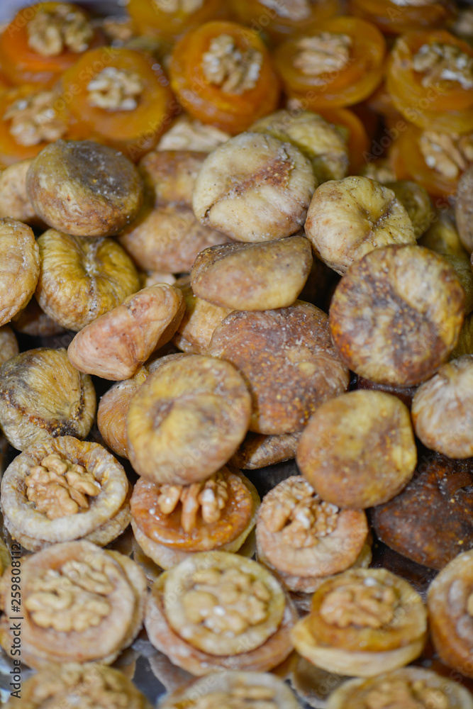 Variety of dried fruits and nuts Variety of dried fruits and nuts