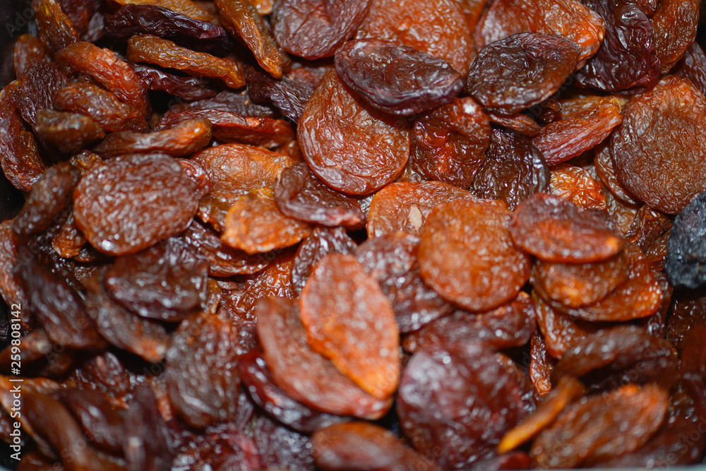 Variety of dried fruits and nuts